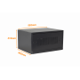 Caja Gabinete Metal Generico EBM-B Gabinete metalico 314x452x592mm desarmado multiuso negro p/3-baterias