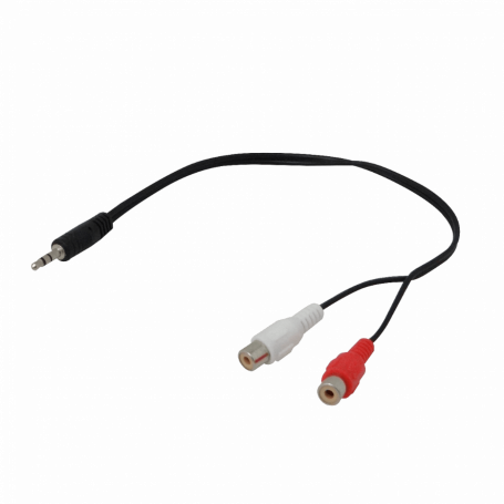 Cable Audio Video Generico AUDIO-MRH AUDIO-MRH 3,5mm-M 2-RCA-H 0,2mt Macho-Hembra Cable Plug-RCA Phone-1/8 20cm