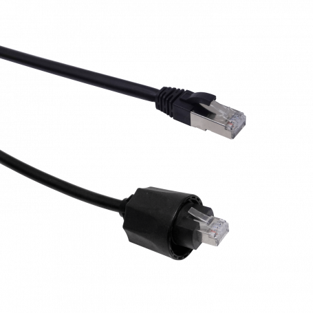 Cable UTP exterior Generico CPX6N-2IT CPX6N-2IT TRIMERX industrial 2mt F/UTP Negro CAT6 Cable Exterior