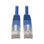 Cat5e entre 0,3 y 1,5mt Tripplite N002-003-BL N002-003-BL Cable Ethernet moldeado (UTP) Cat5e de 350 MHz (RJ45 M/M) - Azul, 3...