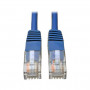 Cat5e entre 0,3 y 1,5mt Tripplite N002-003-BL N002-003-BL Cable Ethernet moldeado (UTP) Cat5e de 350 MHz (RJ45 M/M) - Azul, 3...