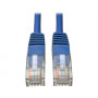 Cat5e entre 0,3 y 1,5mt Tripplite N002-003-BL N002-003-BL Cable Ethernet moldeado (UTP) Cat5e de 350 MHz (RJ45 M/M) - Azul, 3...