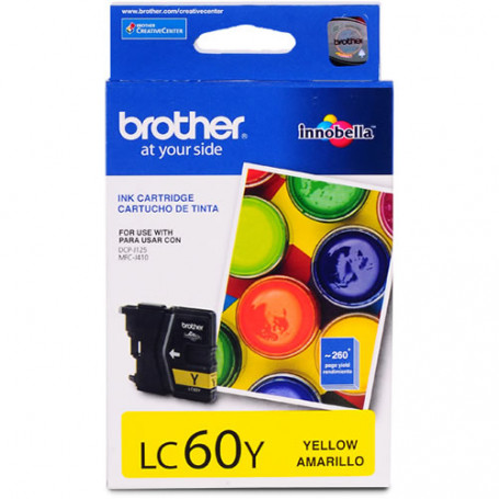 Tintas y Toner Brother LC60Y brother lc60y - amarillo - original - cartucho de tinta - para brother dcp-j125 mfc-j410 mfc-j410w