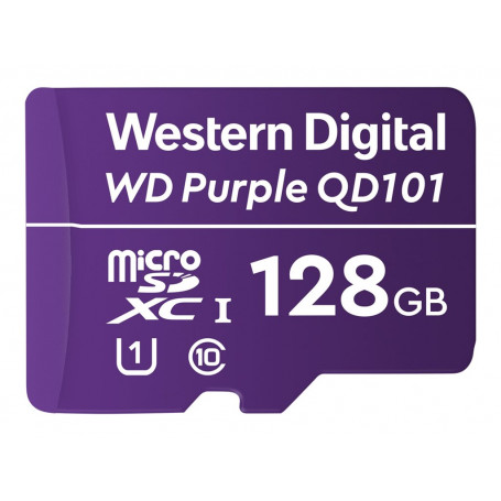 Memoria Flash y acc Western Digital WDD128G1P0C WDD128G1P0C Western Digital WD Purple SC QD101 128 GB MicroSDXC Clase 10