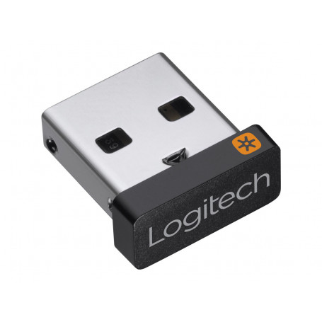 Acc. computadores de mesa Logitech 910-005235 Logitech Receptor USB para Mouse/Teclado, Inalámbrico, Negro/Plata
