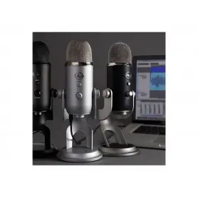 Microfonos Logitech 988-000103 Micrófono USB Blue Yeti, Grabación y transmisión en PC y Mac, Plug & Play, Silver