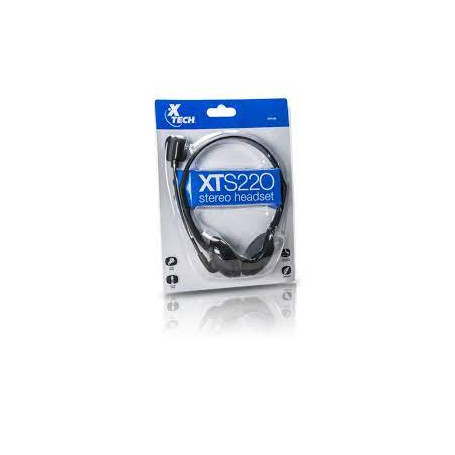 Audifonos / Manos Libres Xtech XTS-220 Audifonos Xtech con Micrófono (Jack 3.5mm x2, Negro)