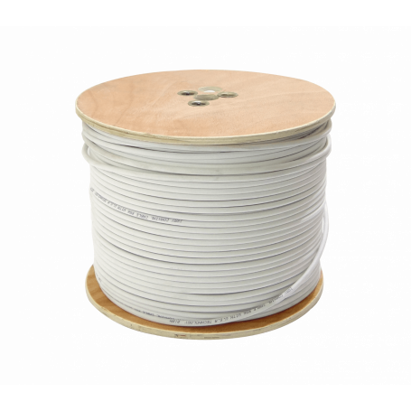 Cable coax metro/caja Generico CCRG6W CCRG6W -ISAY RG6 Blanco 305mts Carrete RG-6 Cable Coaxial