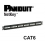 Ordenador Panduit NKFP24Y NKFP24Y NetKey® Patch Panel, 24 Port, 1 RU, BL