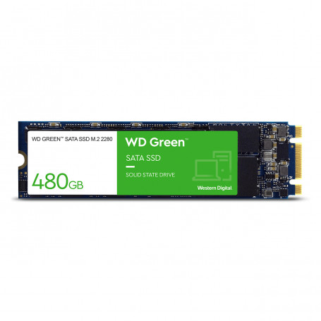 SSD/Discos Duros Western Digital WDS480G3G0B WD Green WDS480G3G0B - SSD - 480 GB - interno - M 2 2280 - SATA 6Gb s