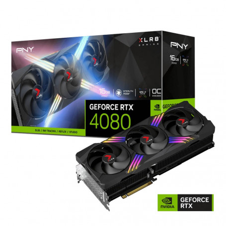 Tarjetas de Video PNY VCG408016TFXXPB1-O VCG408016TFXXPB1-O PNY XLR8 Gaming VERTO OC GeForce RTX 4080 16GB GDDR6X PCI Express...