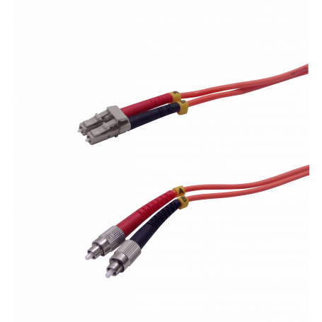 Cavo Fibra Ottica Duplex 3 Metri Multimodale 62.5/125: Connettori LC A ST, Corning, Zip OFNR, Resistente Alle Interferenze