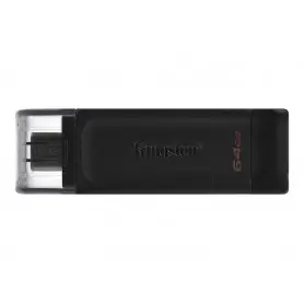 Memoria Flash y acc Kingston DT70/64GB DT70/64GB Pendrive Kingston DataTraveler 70 de 64 GB USB-C 3.2, Negro