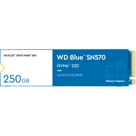 SSD/Discos Duros Western Digital WDS250G3B0C WD Blue SN570 NVMe SSD WDS250G3B0C - SSD - 250 GB - interno - M 2 2280 - PCIe 3 ...