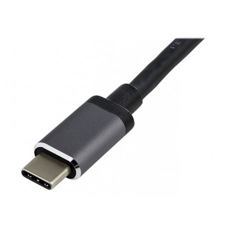 Adaptador USB C a HDMI, adaptador multipuerto digital USB-C AV, convertidor  tipo C 4K salida de video HDMI USB 3.0 USB C PD concentrador de carga