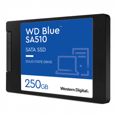WD Blue SA510 WDS250G3B0A - SSD - 250 GB - interno - 2 5  - SATA 6Gb s - azul