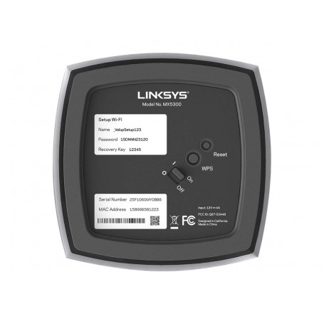 Linksys VELOP Whole Home Mesh Wi-Fi System MX5300 - Enrutador inal  mbrico - conmutador de 4 puertos - GigE - 802 11a b g n ac a