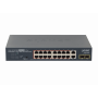 Switch no administrable POE PLANET GSD-2022P GSD-2022P PLANET 18-1000(16-PoE+af/at) 185W-tot 2-SFP Switch Rack19p 20-puertos