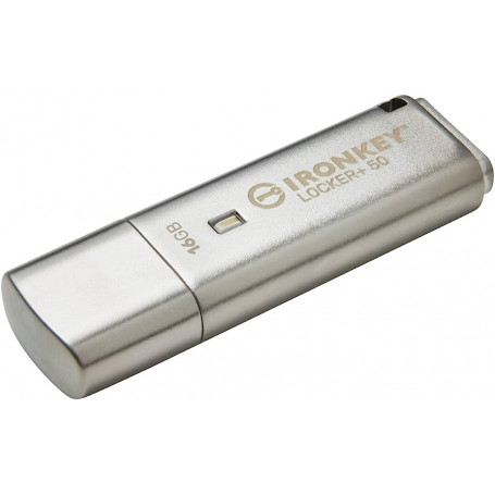 Memoria Flash y acc Kingston IKLP50/16GB IKLP50/16GB Pendrive Kingston IronKey Locker+ 50, Almacenamiento 16GB, USB 3.2 Gen 1