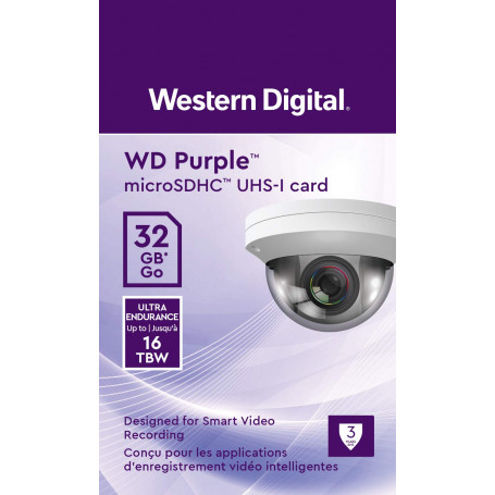 Memoria Flash y acc Western Digital WDD032G1P0C WD Purple SC QD101 WDD032G1P0C - Tarjeta de memoria flash - 32 GB - UHS-I U1 ...