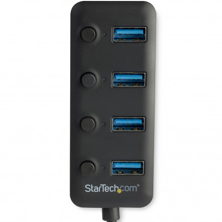 StarTech.com Concentrador Ladrón USB 3.0 de 7 Puertos Hub de Sobremes