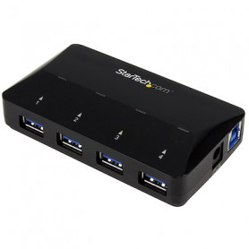 StarTech com Hub USB 3 0 de 4 Puertos - Ladr n USB de 4 Puertos USB-A con Interruptores  Individuales de Encendido Apagado - Hub
