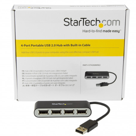 StarTech com Hub Concentrador USB 3 0 de 4 Puertos Ladr n USB-C a 4x USB A  Alimentado por el Bus - Conversor de USB C a USB Co