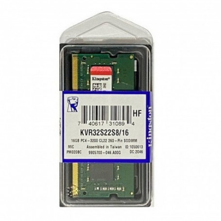 Memoria RAM HyperX KVR32S22S8/16 KVR32S22S8/16 Memoria RAM DDR4 16GB 3200Mhz
