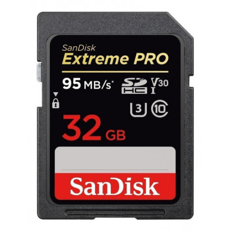Memoria Flash y acc SanDisk SDSDXXO-032G-GN4IN SDSDXXO-032G-GN4IN Memoria SD SanDisk Extreme Pro, SDHC 32 GB, Video Class V30...