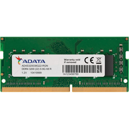 Memoria RAM ADATA AD4S32008G22-SGN ADATA DRAM DDR4 SO-DIMM 8GB 3200