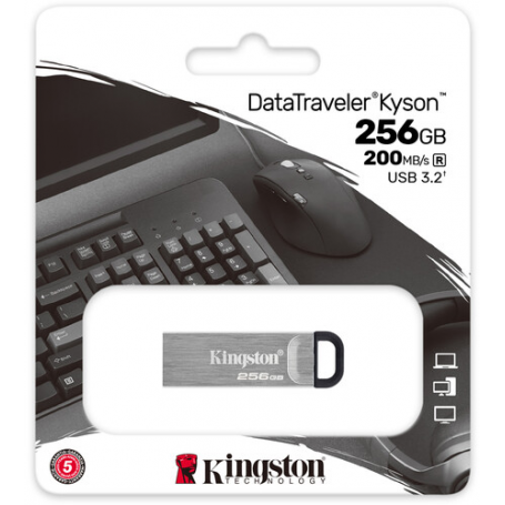 Memoria Flash y acc Kingston DTKN/256GB Kingston DataTraveler Kyson - Unidad flash USB - 256 GB - USB 3 2 Gen 1
