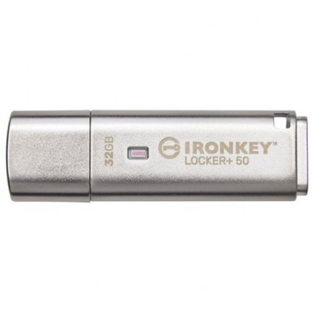 Kingston IronKey Locker  50 - Unidad flash USB - cifrado - 32 GB - USB 3 2 Gen 1