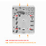 NAP Mural / Terminal Plast Fibra BOX-4DIN BOX-4DIN -Riel-Din inc-4-Mang 4-CL-Rectang IP20 Caja Blanca para Fibra NAP