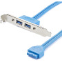USB HUB / LAN RJ45 StarTech.com USB3SPLATE USB3SPLATE Cabezal Bracket de 2 puertos USB 3.0 (5Gbps) SuperSpeed con conexión a ...