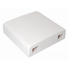 NAP Mural / Terminal Plast Fibra BOX-2 BOX-2 2-Manguito 2-LC-Recta IP20 Caja Blanca Terminacion Fibra NAP