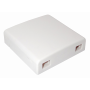 NAP Mural / Terminal Plast Fibra BOX-2 BOX-2 2-Manguito 2-LC-Recta IP20 Caja Blanca Terminacion Fibra NAP