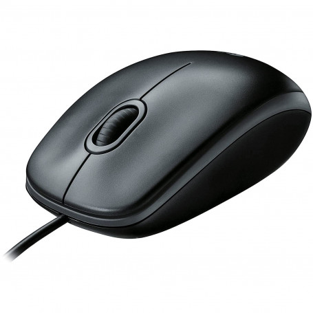 Teclado / Mouse Logitech 910-001601 Logitech M100 - Rat n - diestro y zurdo -  ptico - 3 botones - cableado - USB - negro