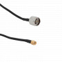 Cable coax armado Generico RM2NM-60 RM2NM-60 60cm RPSMA-Macho N-Macho LMR195 Cable Coaxial Negro