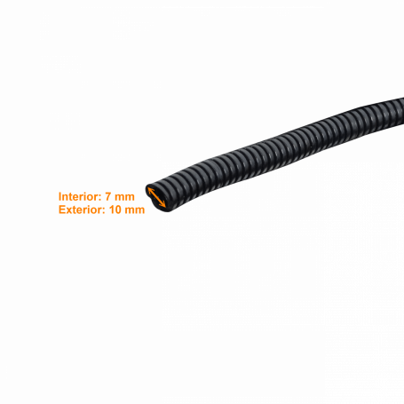Uxcell-tubo corrugado Flexible de polietileno, aislante negro