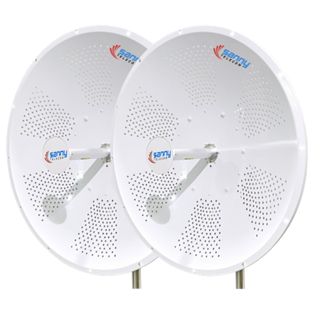 Parabolica Dish Sanny Telecom STD6G34M2-PRO-2PK Dish 4900-6500MHz 2-Pack 34dBi Polarización Doble y Cruzada