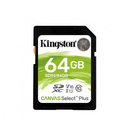 Memoria Flash y acc Kingston SDS2/64GB memoria sd 64gb sdxc canvas select plus 100r c10
