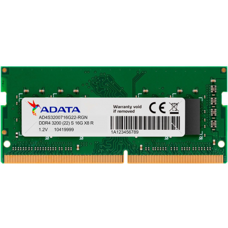 Memoria RAM ADATA AD4S320016G22-SGN ADATA DRAM DDR4 SO-DIMM 16GB 3200