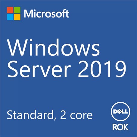 Sistema Operativo Microsoft 634-BSGS 634-BSGS Licencia Dell Windows Server 2019 Standard ROK de Dell OEM, 2 Cores adicionales