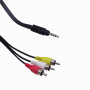 Cable Audio Video Generico AV-2MR AV-2MR -3,5mm-M 3-RCA-M 1mt Macho-Macho Cable Audio-Video Plug-RCA Phone-1/8