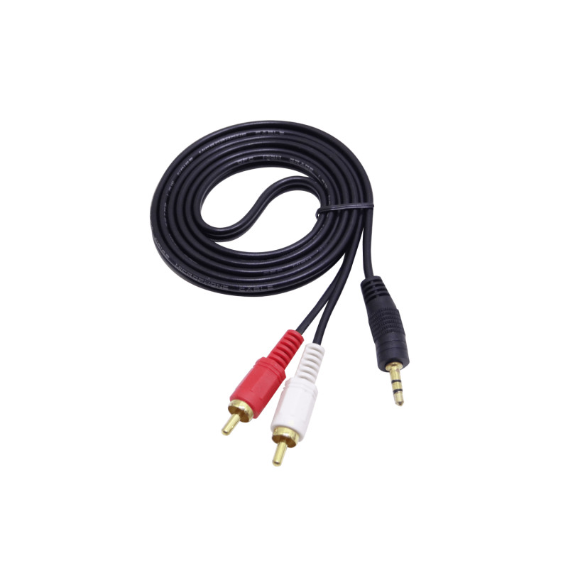 Cable de Audio Digital RCA, salida de 3,5mm, placa macho doble 1/1