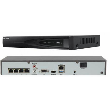 Grabador DVR / NVR HIKVISION DS-7604NI-Q1/4P Hikvision - Standalone NVR - 4 Video Channels - Networked - 1 SATA interface