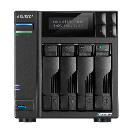 AS6704T NAS 4 Bahías, 4 x M.2, Intel N5105 64 Bits, 4GB RAM (expandible),USB 3.2 gen2 x 2,2 x 2.5GbE,Pcie x 1,HDMI,