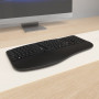 Klip Xtreme - Keyboard - Spanish - Wireless - 2 4 GHz - All black - Ergonomic