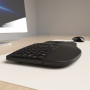 Klip Xtreme - Keyboard - Spanish - Wireless - 2 4 GHz - All black - Ergonomic