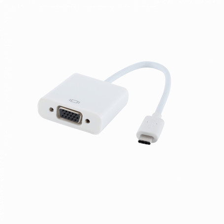 DisplayPort/MiniDP/USB-C Generico UL-ADCVGA UL-ADCVGA -USB-C-M a VGA-H Blanco Cable-10cm Adaptador MAC Video